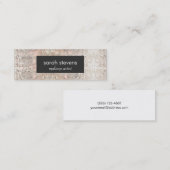 銀スタイリッシュスフェイクケイン美しいファッションレトロ スキニー名刺 (正面/裏面)