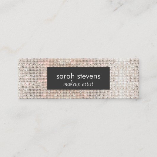 銀スタイリッシュスフェイクケイン美しいファッションレトロ スキニー名刺 (正面)