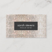 銀スタイリッシュスフェイクケイン美しいファッションレトロ 名刺 (正面)