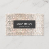 銀スタイリッシュスフェイクケイン美しいファッションレトロ 名刺 (正面)