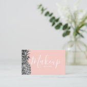 銀スタイリッシュパイナップルの化粧師 名刺 (スタンド正面)