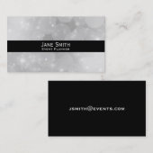 銀スタイリッシュモダントレンディーイベントプランナー 名刺 (正面/裏面)