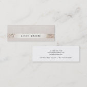 銀スタイリッシュモダンフェイクセイン スキニー名刺 (正面/裏面)