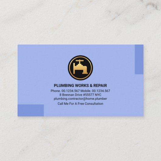 銀スタイリッシュ管水波管配管 名刺 (裏面)