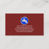 銀スタイリッシュ管青水栓 名刺 (裏面)