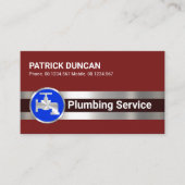 銀スタイリッシュ管青水栓 名刺 (正面)