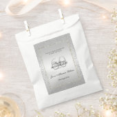 銀スタイリッシュ紙吹雪第60ダイヤモンド結婚ズ フェイバーバッグ (クリップ留めされた状態)