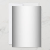 銀スタイリッシュ風船70歳の誕生日パーティー 招待状 (裏面)