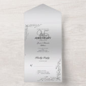 銀スタイリッシュ飾25結婚周年 オールインワン招待状 (内側)