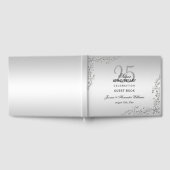 銀スタイリッシュ飾25結婚周年 ゲストブック (全面)