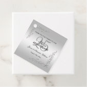 銀スタイリッシュ飾25結婚周年 フェイバータグ (インサイチュ)