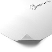 銀スタイリッシュ飾25結婚周年 ポスター (角)