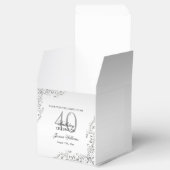 銀スタイリッシュ飾40歳の誕生日パーティー フェイバーボックス (オープン)