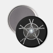 銀スティックペンタグラム磁石 マグネット (正面/裏面)