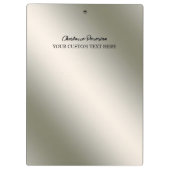 銀ステパーソナライズされたンレス鋼金属 クリップボード (裏面)