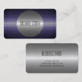 銀ステンレクールス鋼金属穴2 名刺 (正面/裏面)