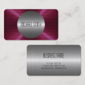 銀ステンレクールス鋼金属製穴 名刺 (正面/裏面)