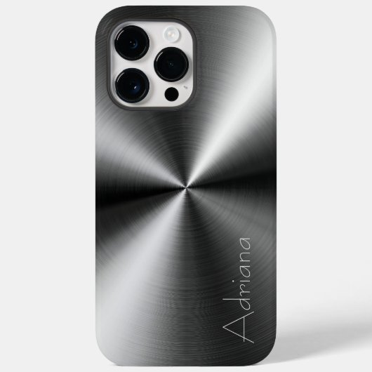 銀ステンレス白金鋼プリント Case-Mate iPhoneケース (裏面)