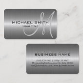 銀ステンレス鋼プリント金属 名刺 (正面/裏面)