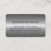 銀ステンレス鋼プリント金属 名刺 (裏面)