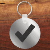 銀ステンレス鋼メタルの検証 キーホルダー (正面)