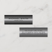 銀ステンレス鋼メタルルック スキニー名刺 (正面/裏面)