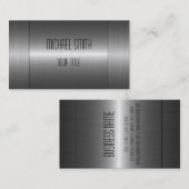 銀ステンレス鋼メタル2 名刺 (正面/裏面)