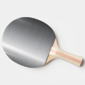 銀ステンレス鋼メタル 卓球ラケット (横)