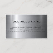 銀ステンレス鋼メタル 名刺 (裏面)