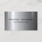 銀ステンレス鋼メタル 名刺 (正面)