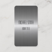 銀ステンレス鋼メタル 名刺 (正面)