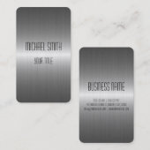 銀ステンレス鋼メタル 名刺 (正面/裏面)