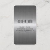 銀ステンレス鋼メタル 名刺 (裏面)