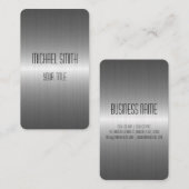 銀ステンレス鋼メタル 名刺 (正面/裏面)