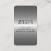 銀ステンレス鋼メタル 名刺 (裏面)