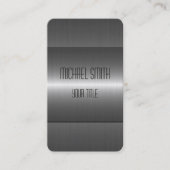 銀ステンレス鋼メタル 名刺 (正面)