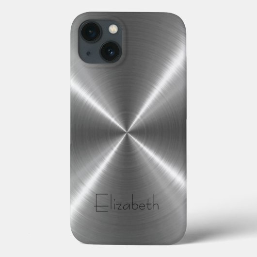 銀ステンレス鋼メタル Case-Mate iPhoneケース (裏面)