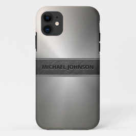 銀ステンレス鋼モダン金属 iPhone 11 ケース