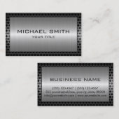 銀ステンレス鋼縁ど金 名刺 (正面/裏面)