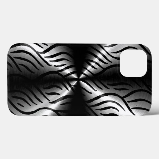 銀ステンレス鋼金属元素 Case-Mate iPhoneケース (裏面 (横))