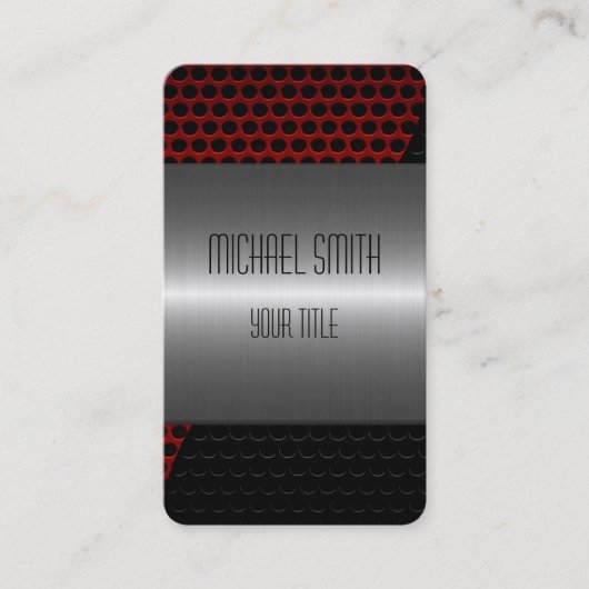 銀ステンレス鋼金属穴3 名刺 (正面)