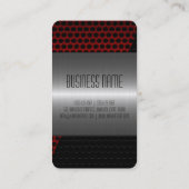 銀ステンレス鋼金属穴3 名刺 (裏面)