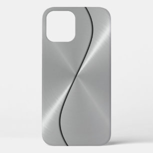 銀ステンレス鋼金属 iPhone 12 PROケース