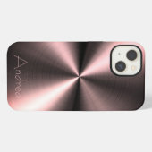銀ステンレス青銅鋼プリント iPhoneケース (裏面横)