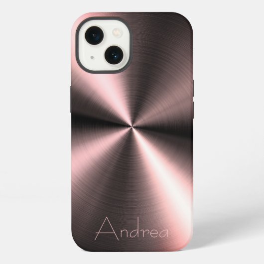 銀ステンレス青銅鋼プリント iPhoneケース (裏面)