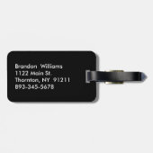 銀ストライプの氏ラゲッジタグ ラゲッジタグ (裏面横)