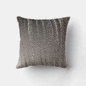 銀ストリーク金ストライプ属モダンエレガント クッション (裏面)