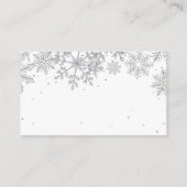 銀スノーフレークおむつラッフル エンクロージャーカード (裏面)