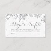 銀スノーフレークおむつラッフル エンクロージャーカード (正面)