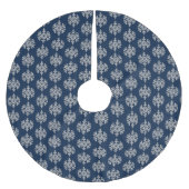 銀スノーフレーク ブラッシュドポリエステルツリースカート (正面)